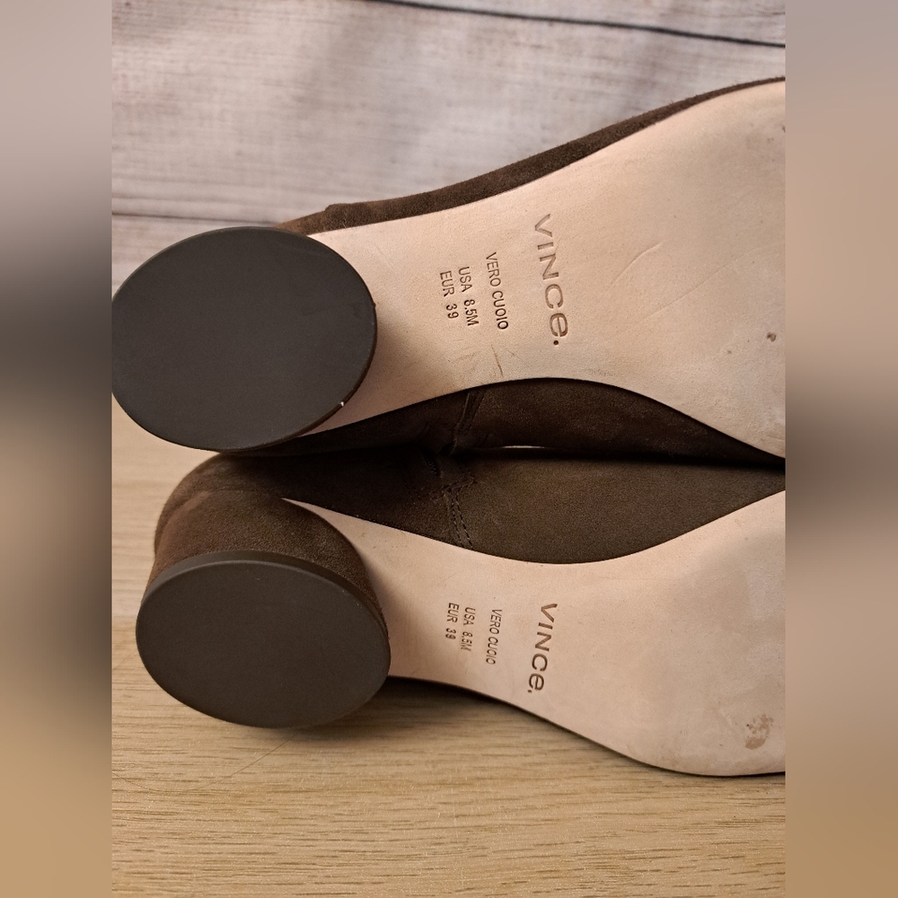 Vince Brown Suede Ankle Boots - Picture 9 of 10
